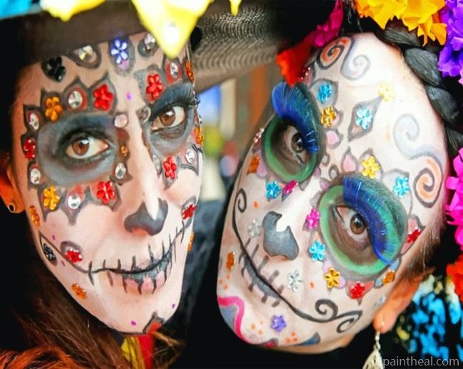 Mexican Skulls Painting By Numbers Kits