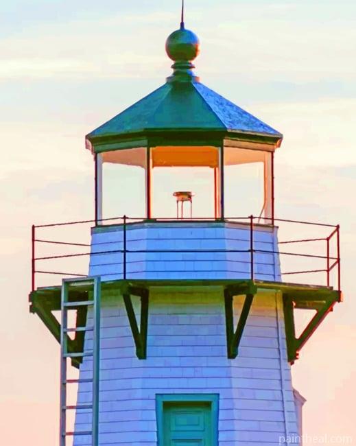 Top Head Lighthouse Building Painting By Numbers Kits
