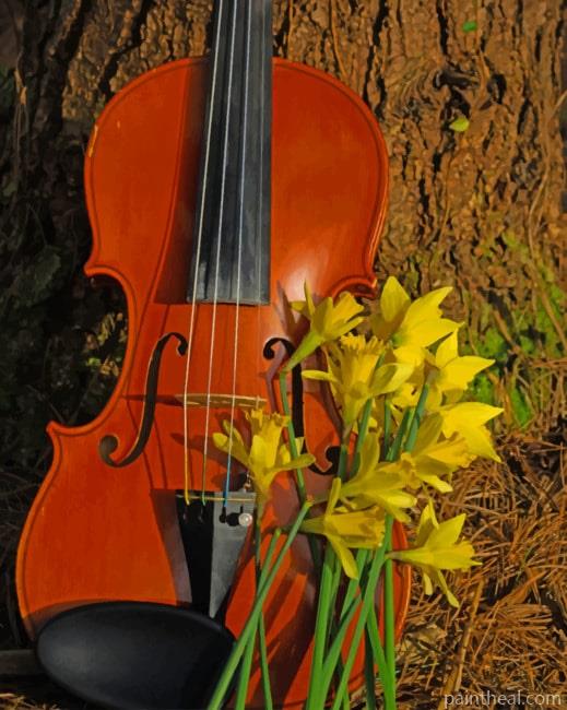 Violin Musical Instrument Painting By Numbers Kits
