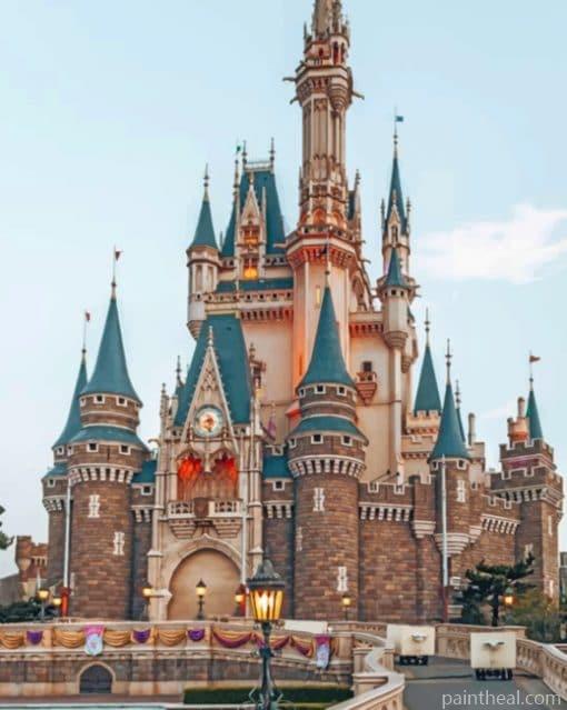Cinderella Castle – Landmarks 5D Diamond Painting Painting By Numbers Kits