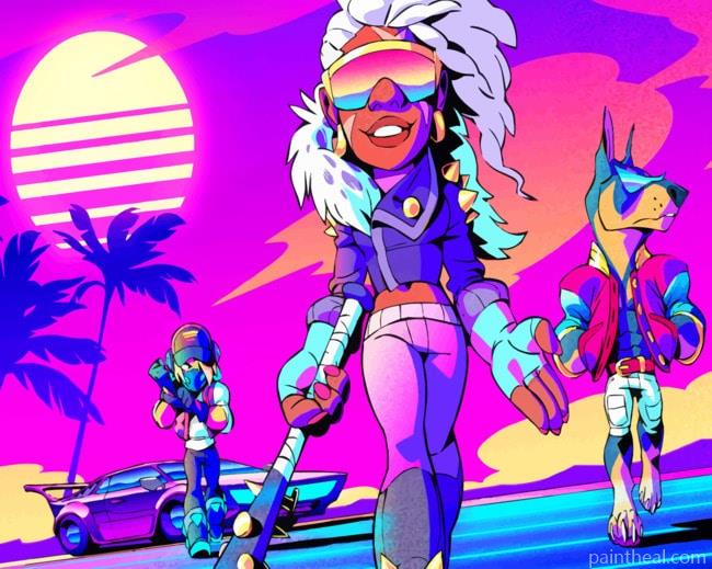 Brawlhalla Synthwave Painting By Numbers Kits