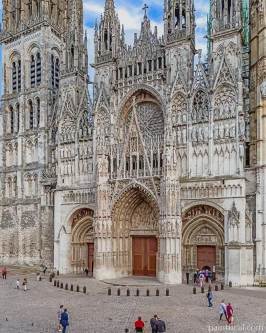 Cathédrale Notre Dame De Rouen Painting By Numbers Kits