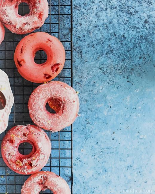 Pink Donuts Painting By Numbers Kits