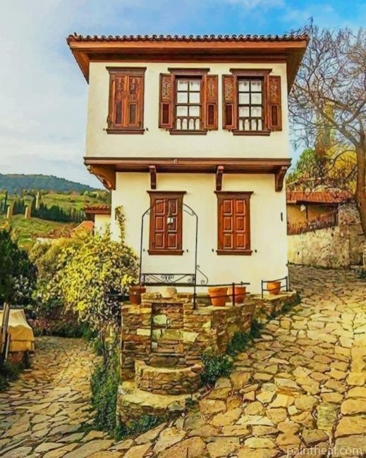 Şirince Evleri Hotel in Turkey Painting By Numbers Kits