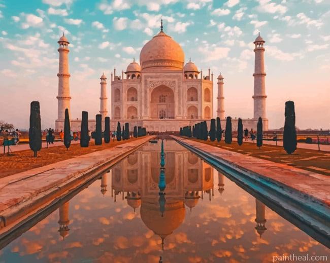 Taj Mahal Agra India Painting By Numbers Kits