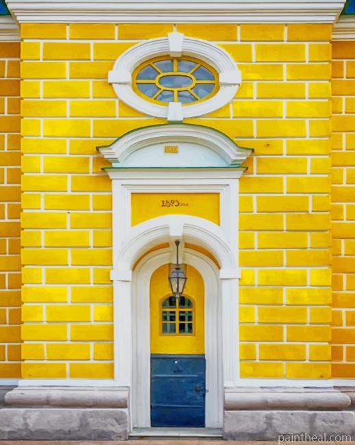 Yellow Blue Door Painting By Numbers Kits