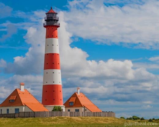 Westerheversand Lighthouse Painting By Numbers Kits
