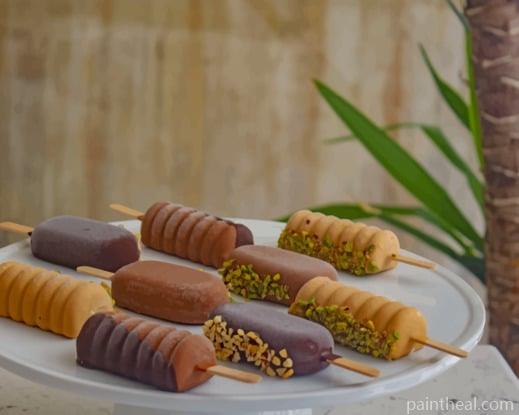 Chocolate Ice Creams Bar Painting By Numbers Kits