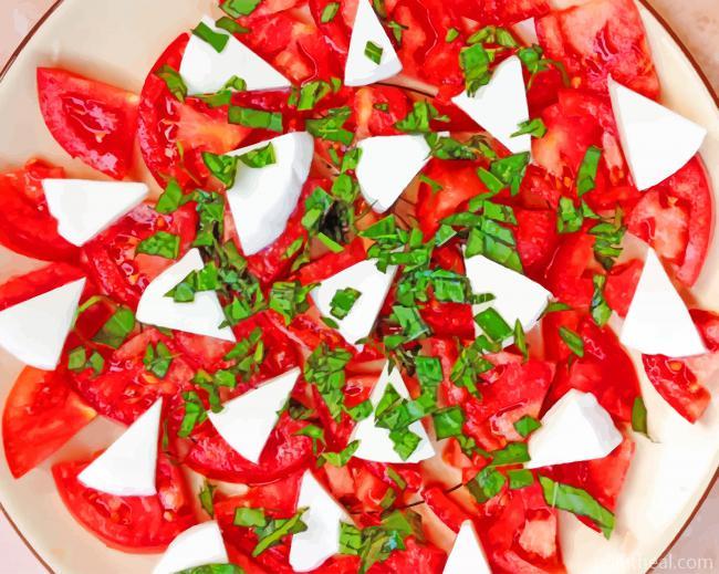 Caprese Salad Painting By Numbers Kits