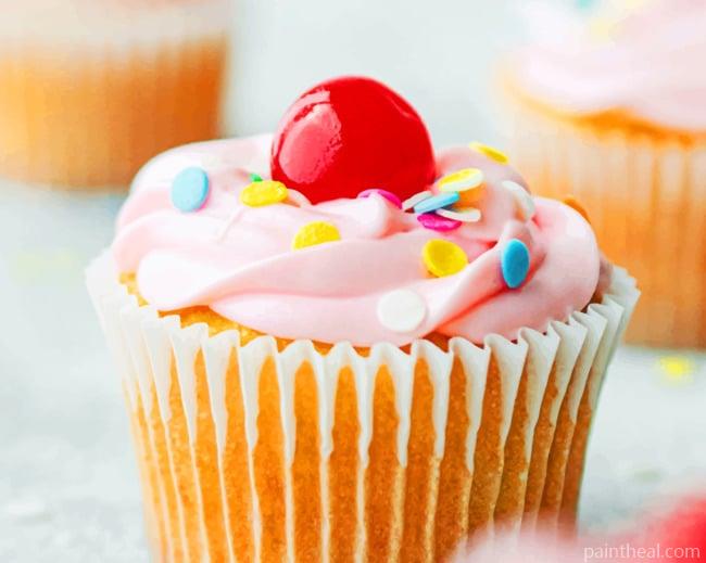 Cupcake Dessert Confetti Painting By Numbers Kits