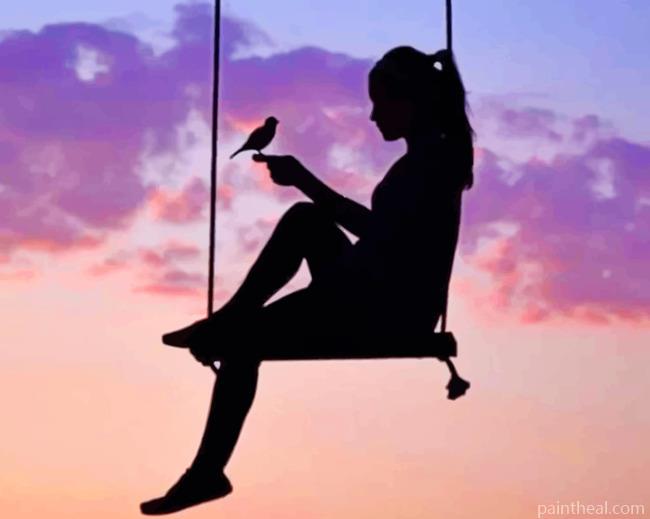 Girl On Swing Painting By Numbers Kits