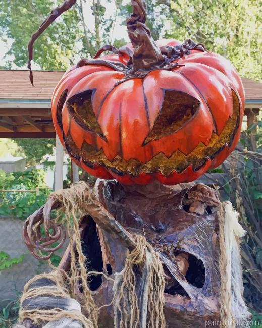 Jack O Lantern Pumpkin Painting By Numbers Kits