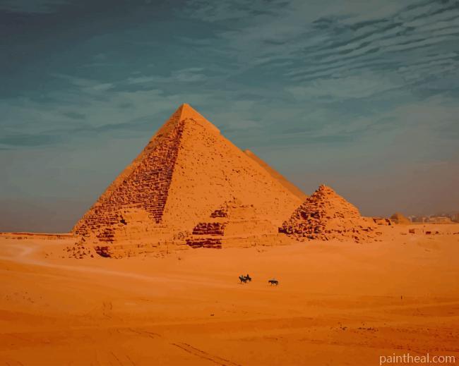 Pyramid In Desert Painting By Numbers Kits