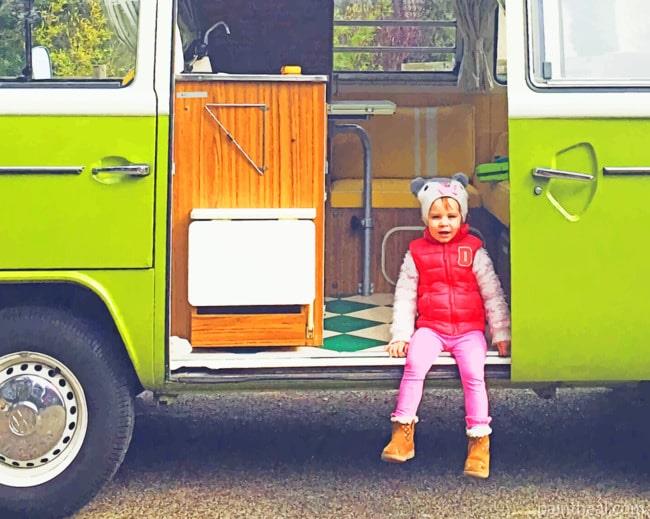 Kid In Volkswagen Bus Painting By Numbers Kits