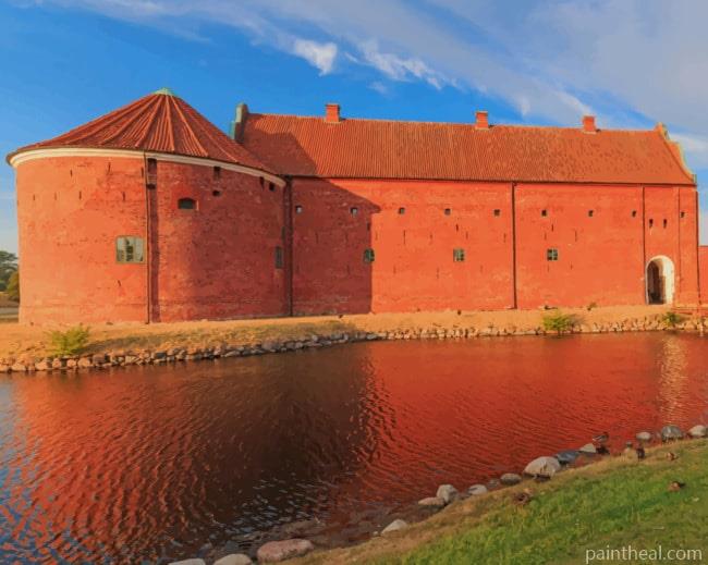 Sweden Fortress River Bridge Landskrona Painting By Numbers Kits
