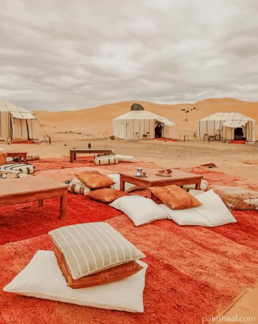 Moroccan Desert Camp Painting By Numbers Kits