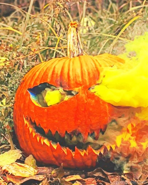 Halloween Big Pumpkin Painting By Numbers Kits