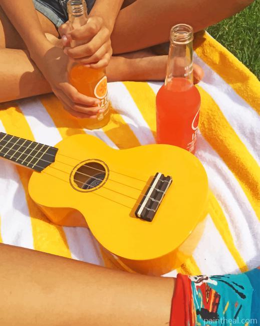 Yellow Guitar Painting By Numbers Kits