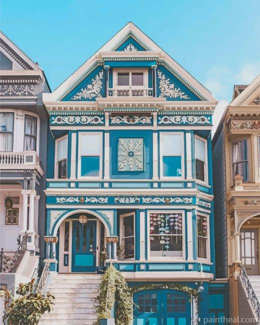 San Francisco Houses Painting By Numbers Kits