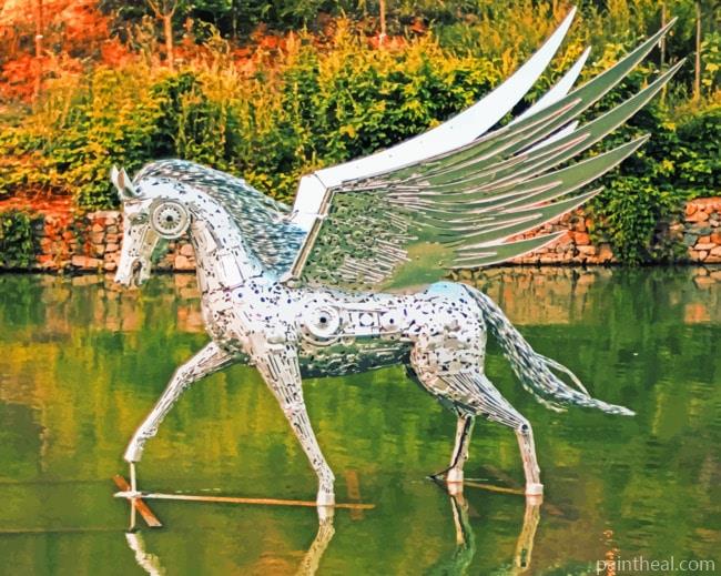 Metal Horse Statue Painting By Numbers Kits