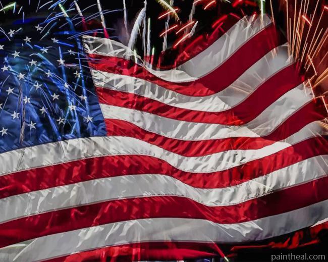 America Flag Painting By Numbers Kits