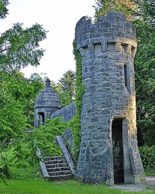 Ashford Castle Ruins Ireland Painting By Numbers Kits