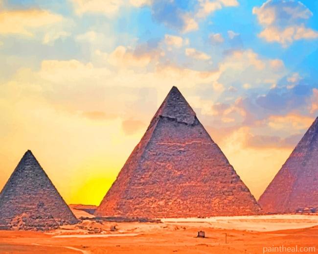 Egypt Giza Pyramids Painting By Numbers Kits