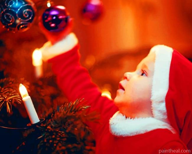 Santa Claus Kid Painting By Numbers Kits