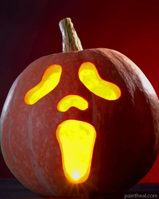 Scary Pumpkin Painting By Numbers Kits