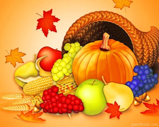 Fruits And Vegetables Food Painting By Numbers Kits