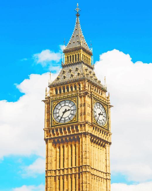 Big Ben Tower London Painting By Numbers Kits