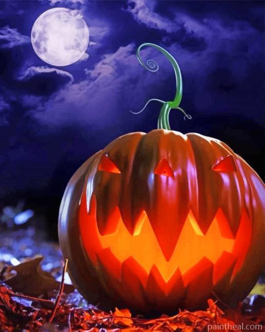 Halloween Scary Pumpkin Painting By Numbers Kits