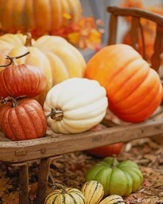 Pumpkins Squash Painting By Numbers Kits