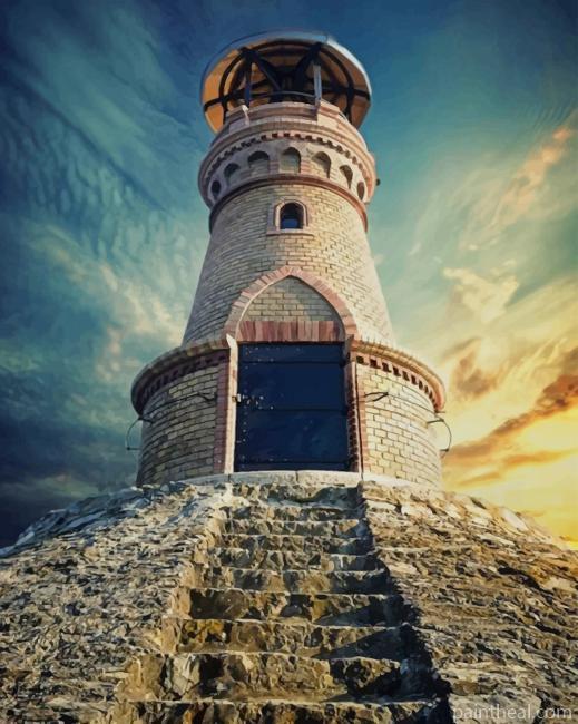 Tynemouth Pier Lighthouse England Painting By Numbers Kits