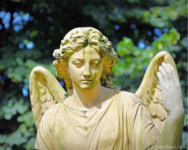Angel Statue Sad Face Painting By Numbers Kits