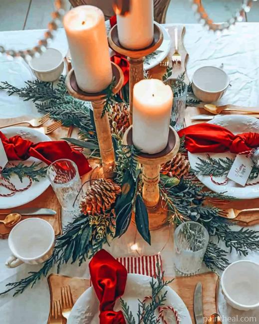 Christmas Table Decoration Painting By Numbers Kits