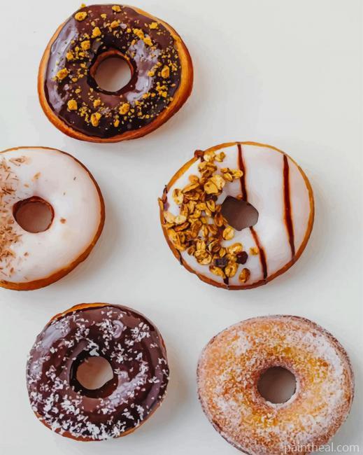 Delicious Donuts Painting By Numbers Kits