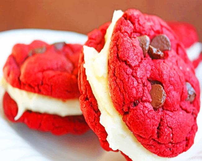 Cookies Sandwich With Chocolate Cream Painting By Numbers Kits