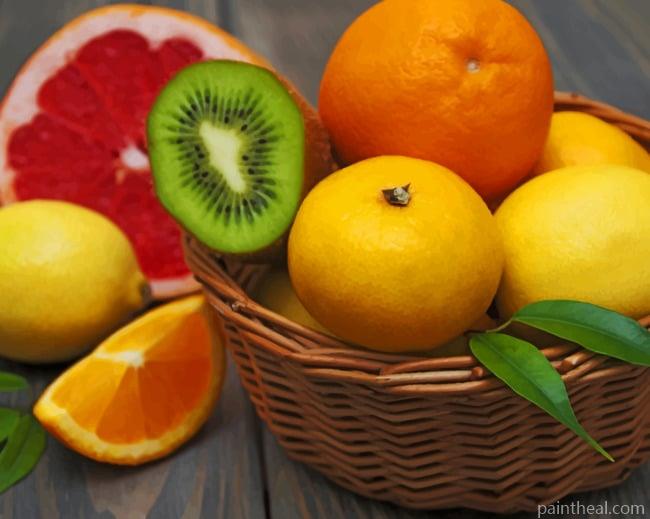 Fresh Fruits Basket Painting By Numbers Kits