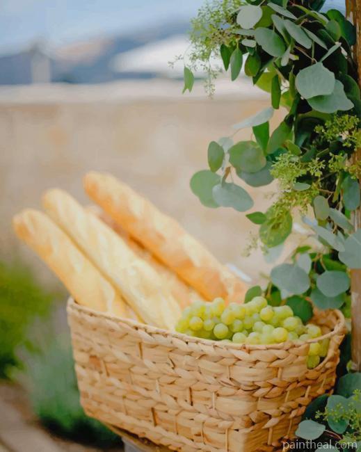 Bread And Grapes Painting By Numbers Kits