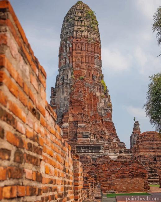 Ayutthaya Historical Park Thailand Painting By Numbers Kits