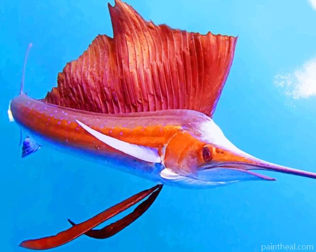 Pacific Sailfish In Thailand Ocean Painting By Numbers Kits