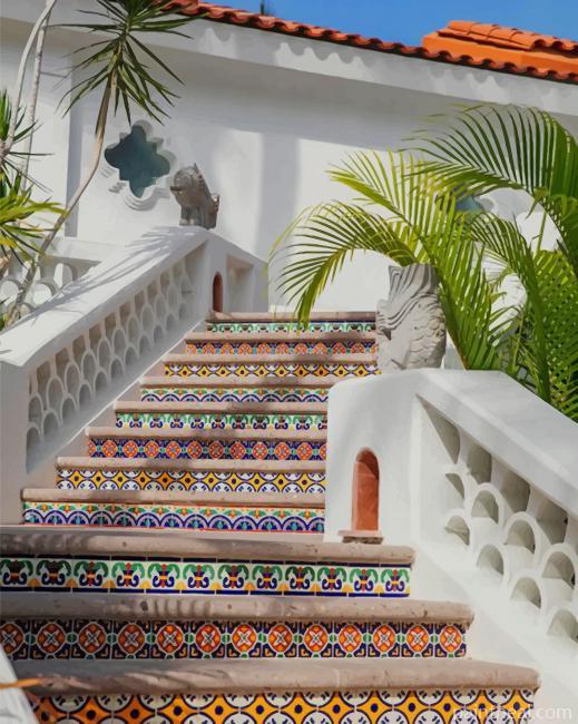 Colorful Stairs Painting By Numbers Kits