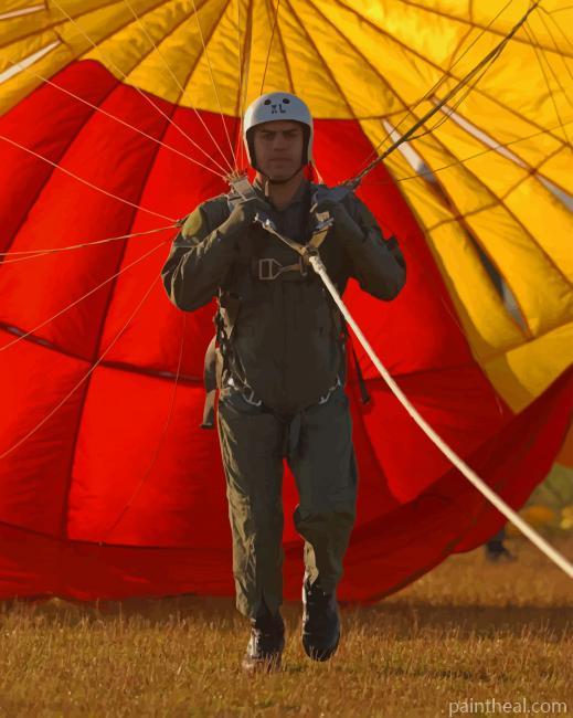Parachutist Man Painting By Numbers Kits