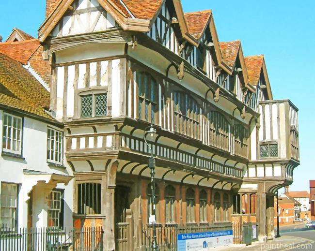 Tudor Houses Painting By Numbers Kits