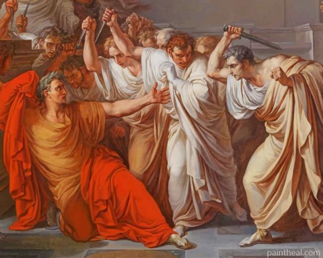 Julius Caesar Getting Stabbed Painting By Numbers Kits