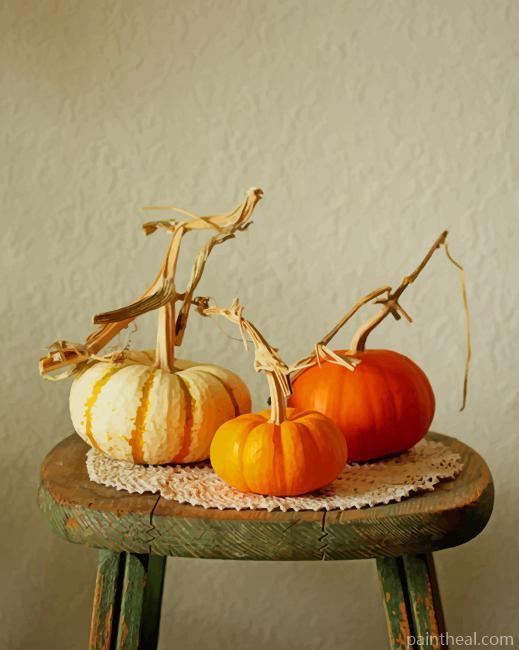 Pumpkins Decoration Painting By Numbers Kits