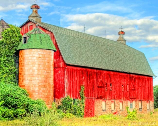 Old Red Barn Painting By Numbers Kits