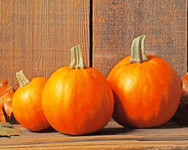 Orange Halloween Pumpkins Painting By Numbers Kits