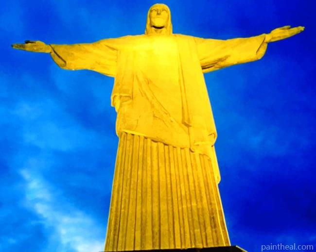 Jesus Statue In Brazil Painting By Numbers Kits